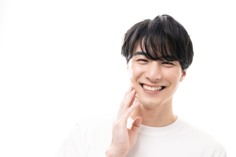 Clean white teeth after teeth whitening treatment